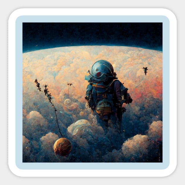 Gas Giant - Space Exploration Sticker by ArkMinted